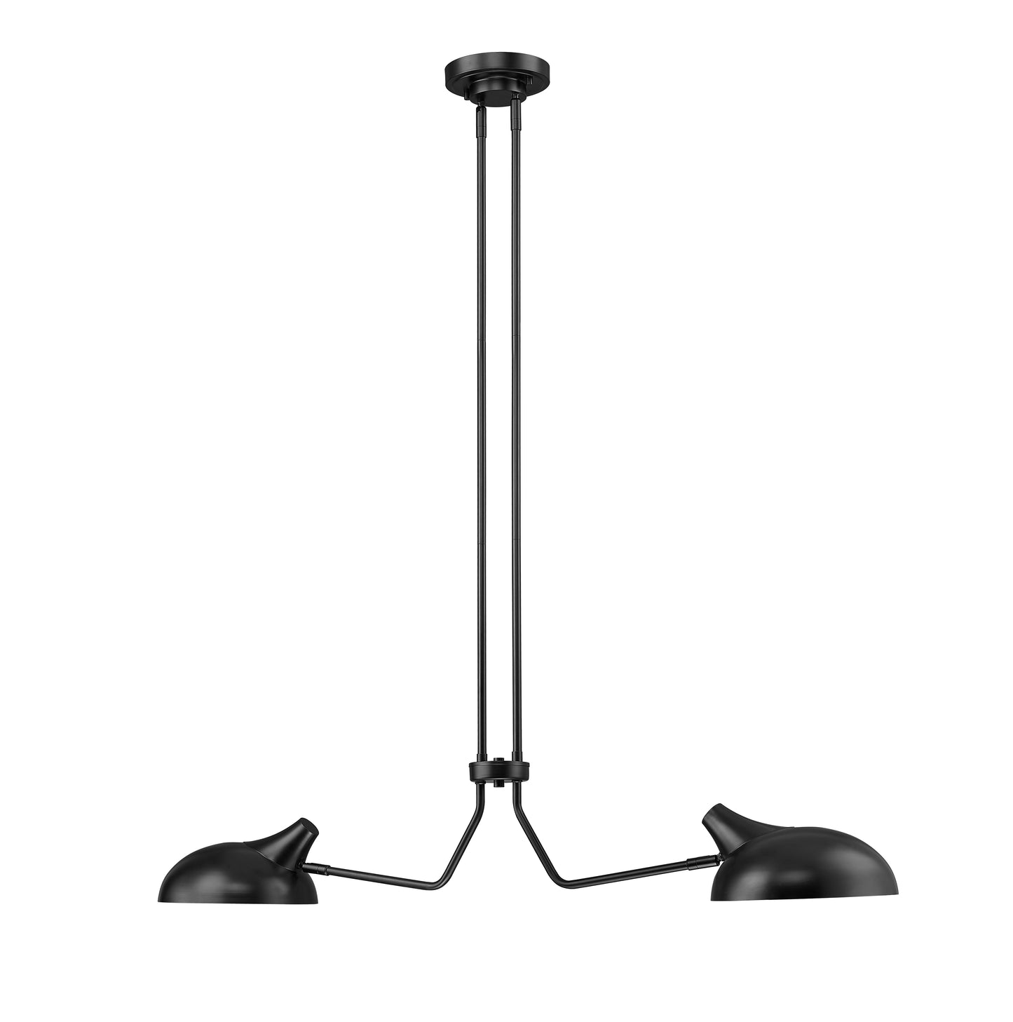1942-2L-MB - Bellamy 2 Light Linear 46" Chandelier - Matte Black
