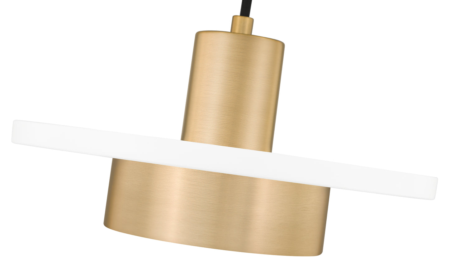 829P12-MW-MGLD-LED - Ludo 1 Light 12" Pendant - Matte White / Modern Gold