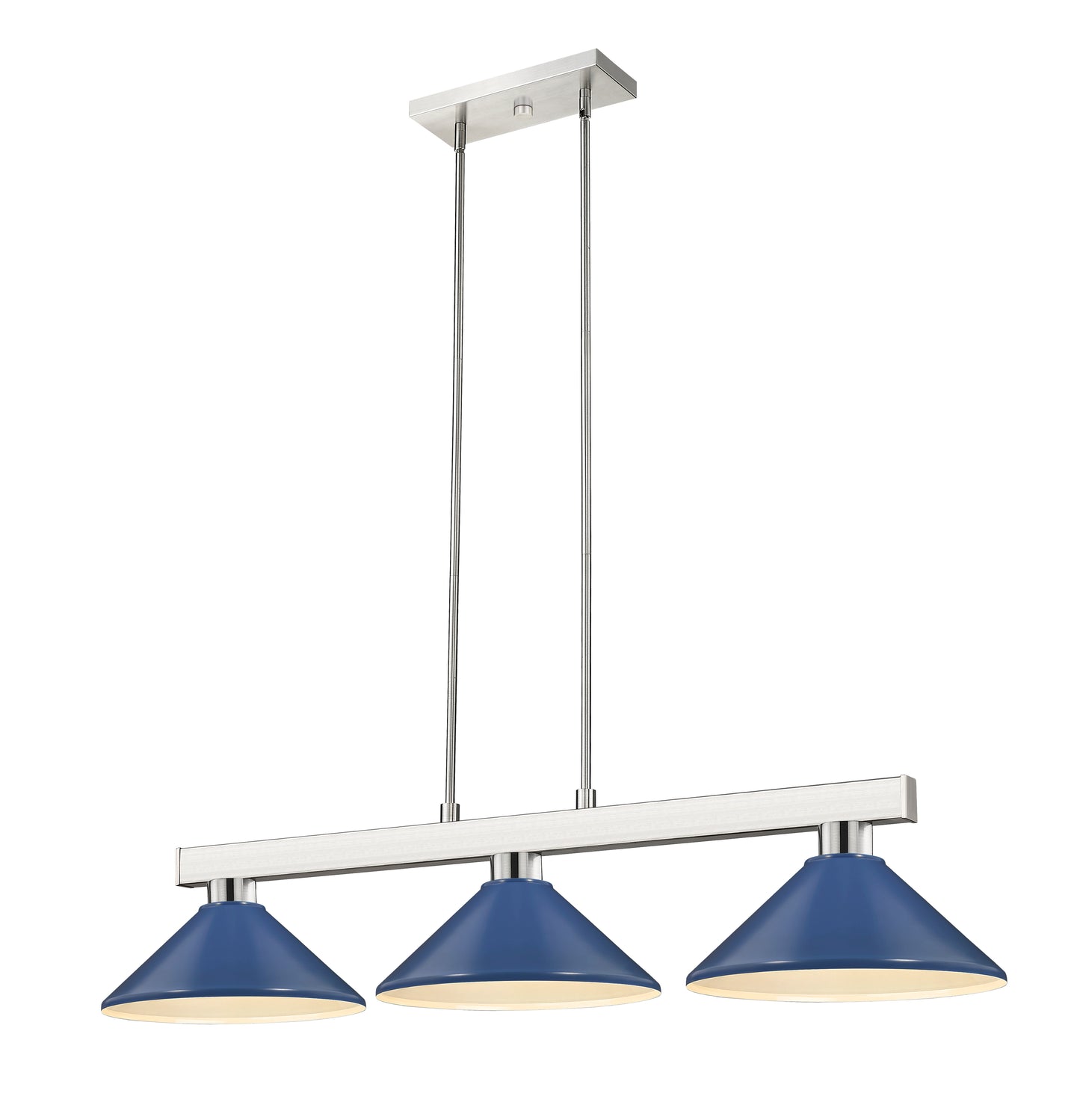 152BN-MNB - Cobalt 3 Light 46" Billiard - Brushed Nickel