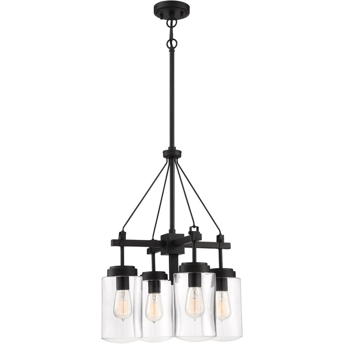 52124-ESP - Crosspoint 4 Light 18" Wide Chandelier - Espresso