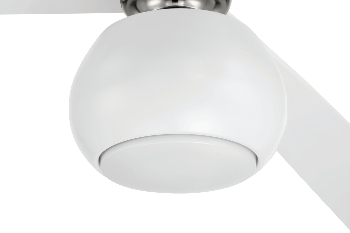 OTT60WPLN3 - Otto 60" 3 Blade Ceiling Fan with Light Kit - White / Polished Nickel