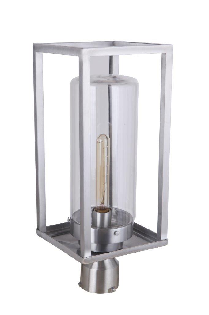 ZA4825-SA - Neo 1 Light 17" High Post Mount - Satin Aluminum