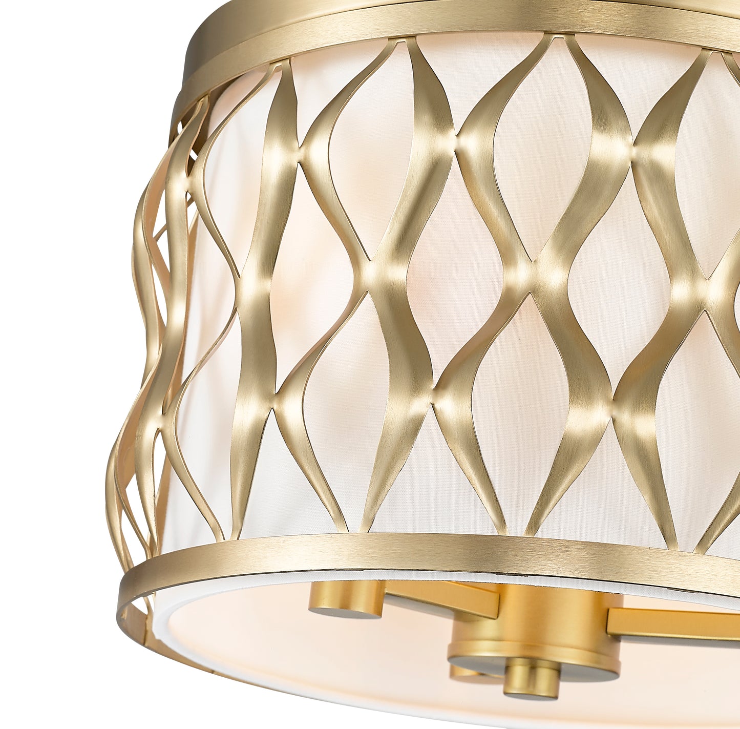 1948F12-MGLD - Harden 3 Light Flush 12" mount - Modern Gold