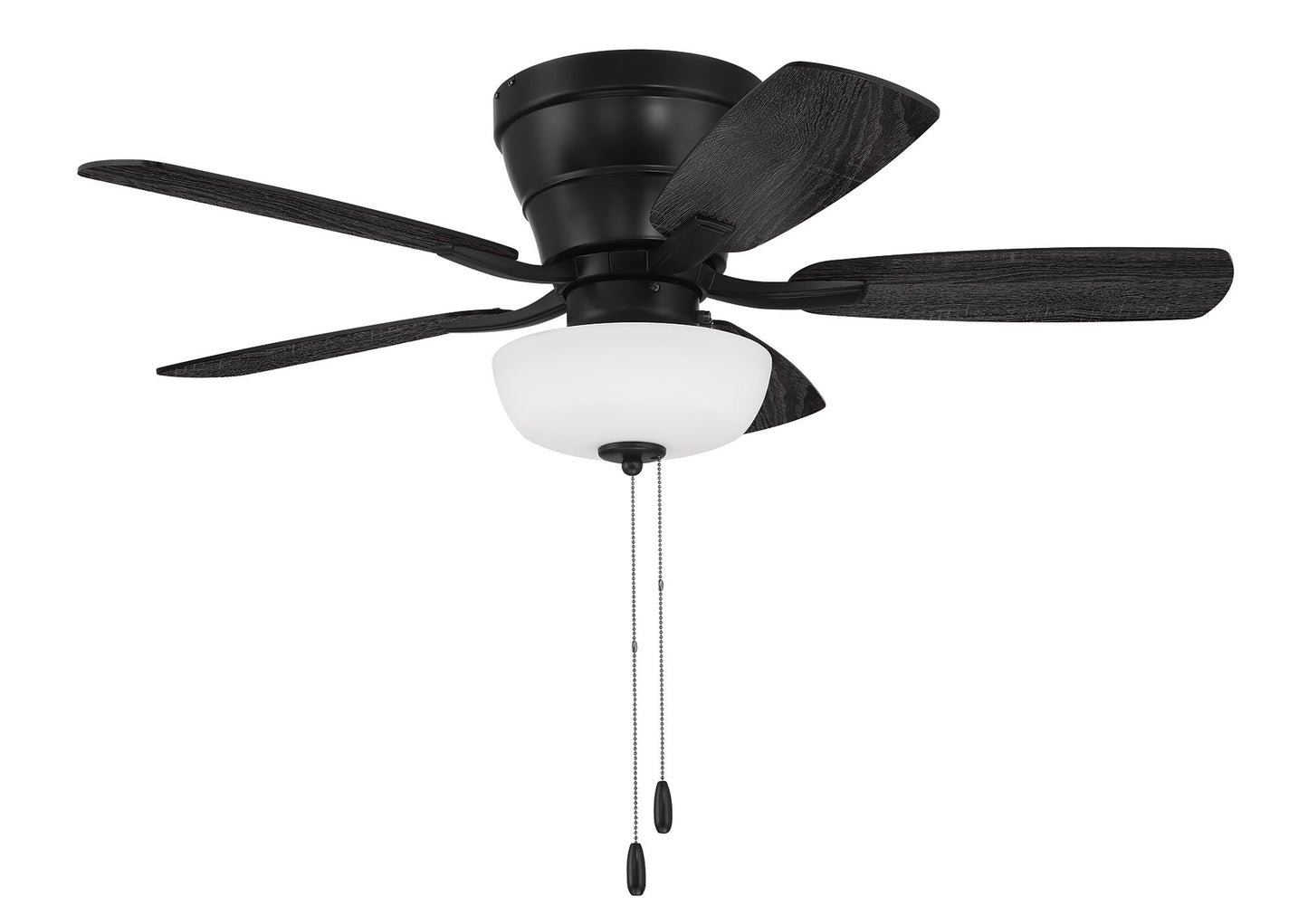 WHL42FB5C1 - Wheeler 42 2-Light Bowl 42" 5 Blade Ceiling Fan with Light Kit - Flat Black