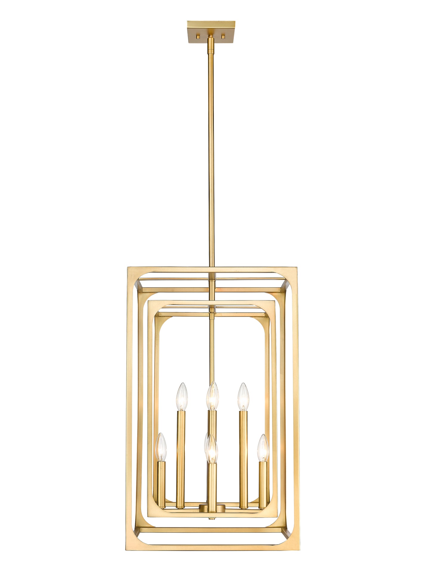 3038-8RB - Easton 8 Light 16" Chandelier - Rubbed Brass