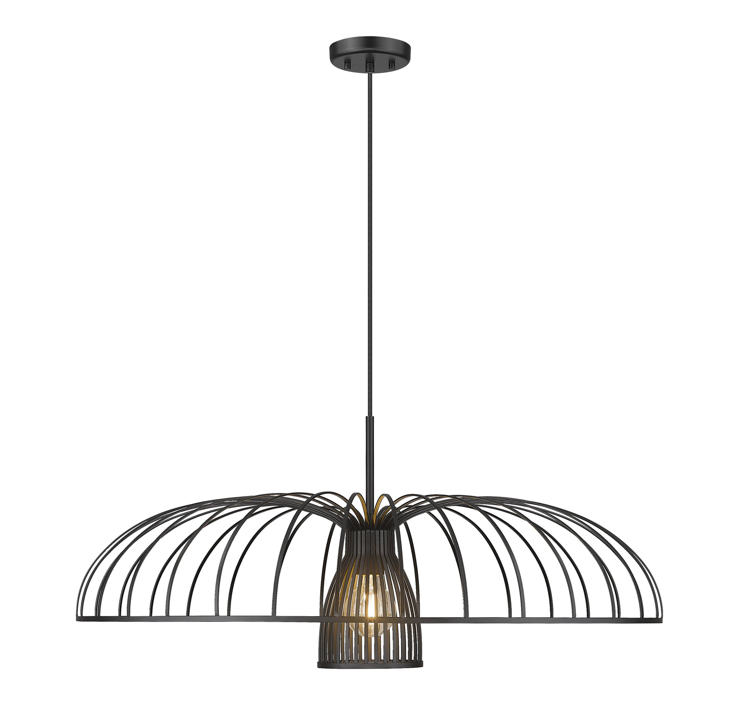 623P35-MB - Valencia 1 Light 35" Pendant - Matte Black