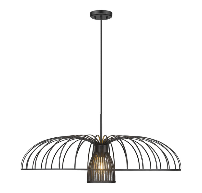 623P35-MB - Valencia 1 Light 35" Pendant - Matte Black