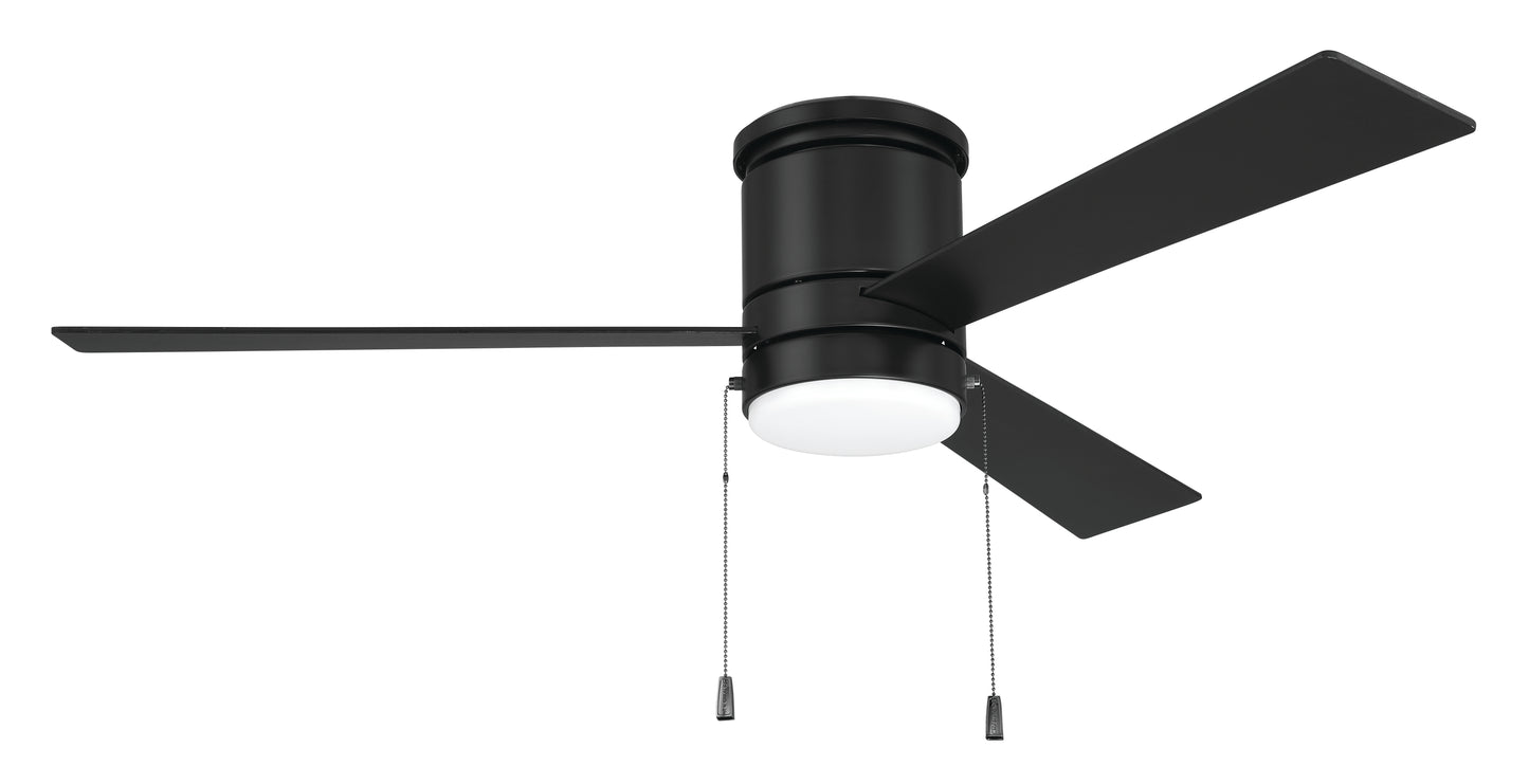 MCYH52FB3-PC - McCoy Hugger 52" 3-Blade Indoor Ceiling Fan 52" 3 Blade Ceiling Fan with Light Kit - Flat Black