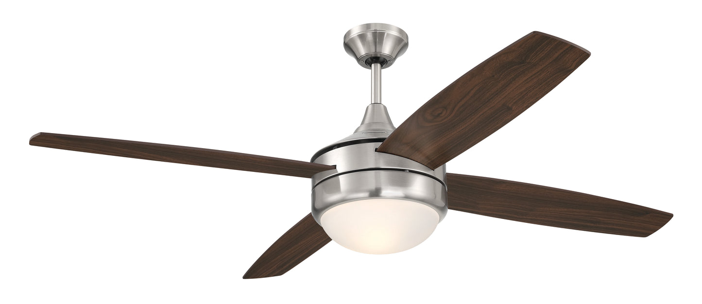 PHZ52BNK4 - Phaze II 4- Blade 52" 4 Blade Ceiling Fan with Light Kit - Brushed Nickel