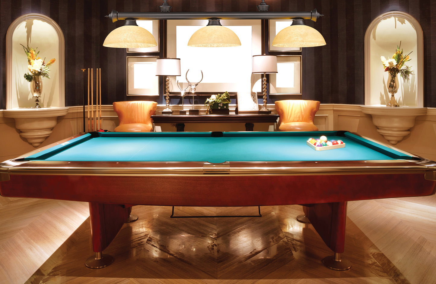 2306-3BRZ-DGM14 - Cordon 3 Light 57" Billiard - Bronze