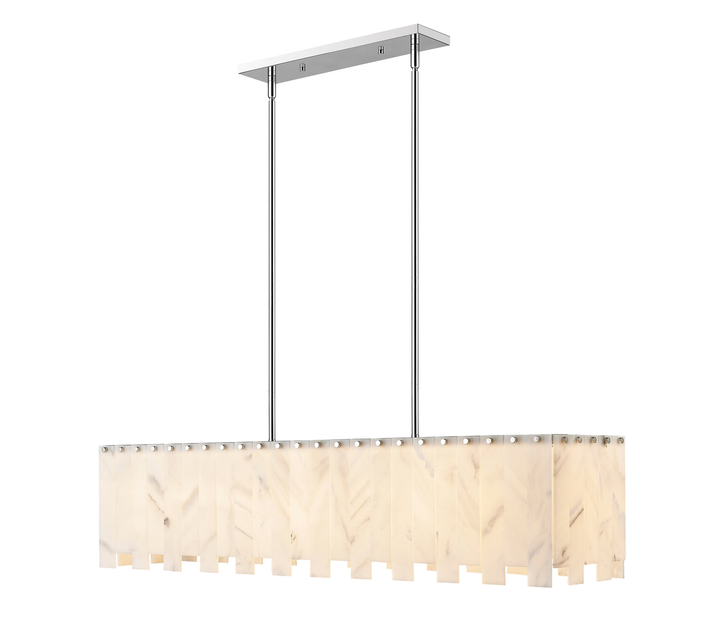 345-49L-PN - Viviana 7 Light Linear 49" Chandelier - Polished Nickel