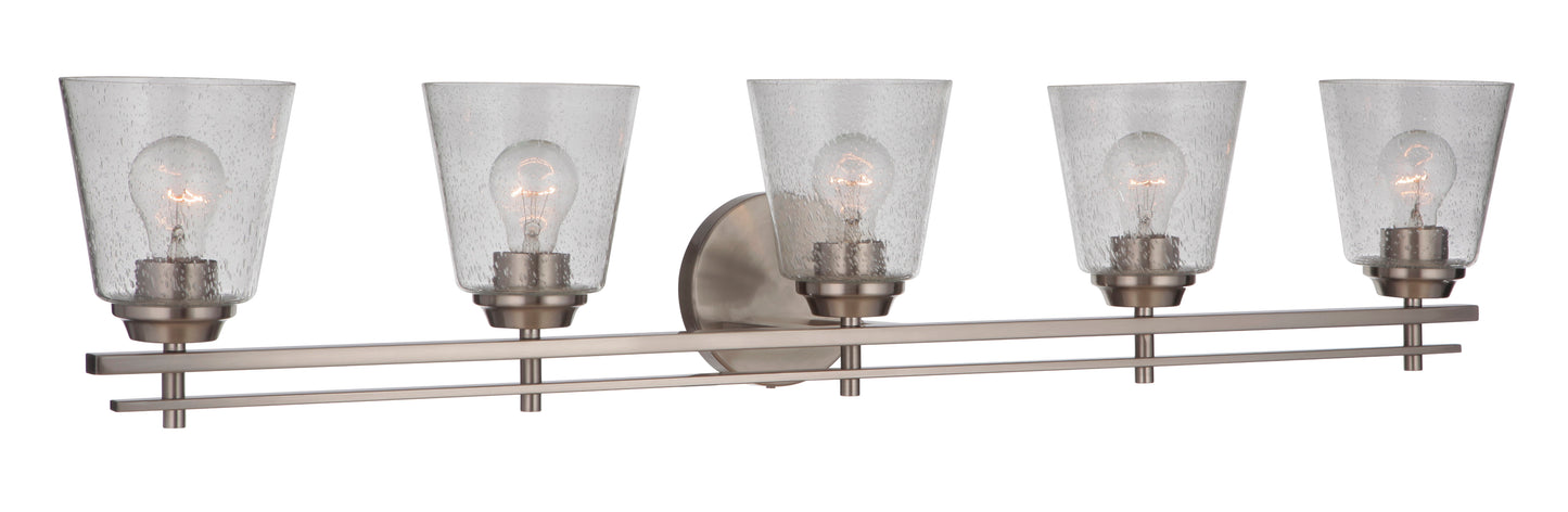 19642BNK5 - Drake 5 Light 42" Wide Vanity Light - Brushed Nickel
