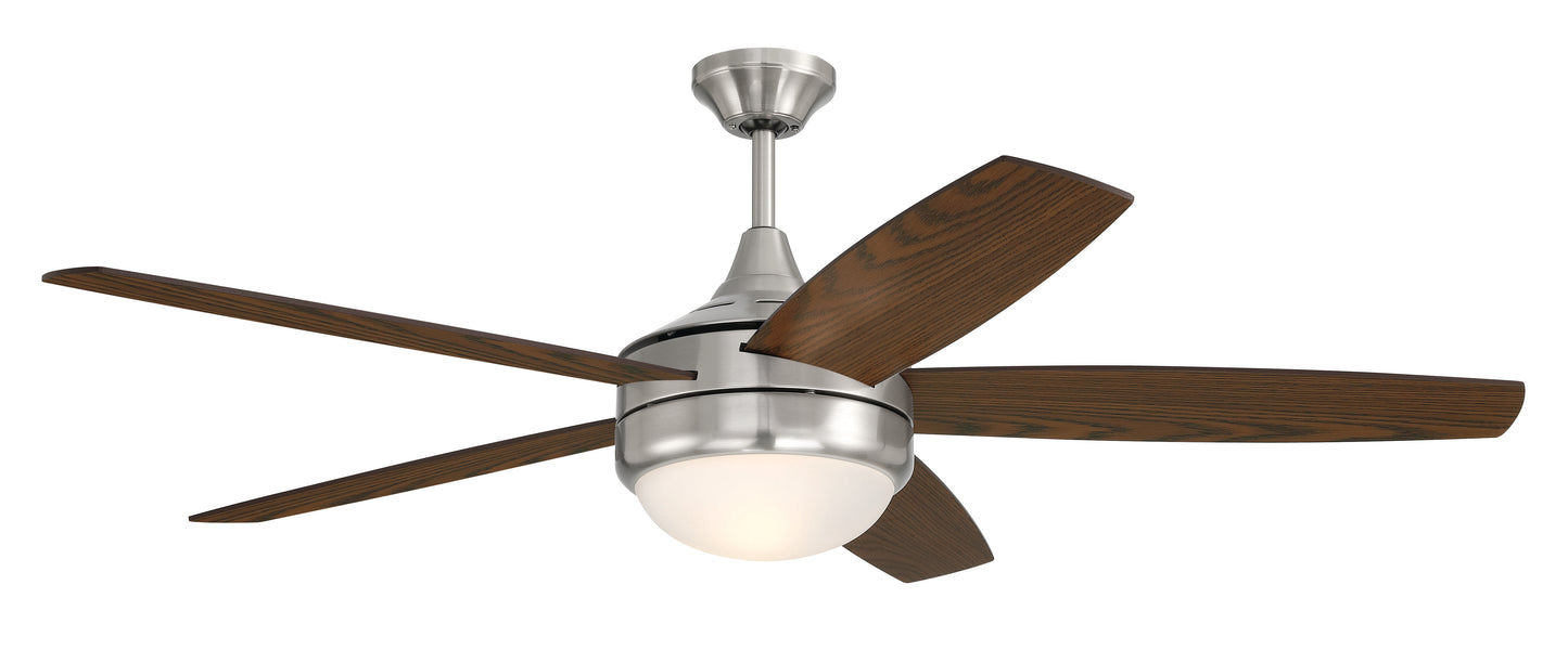 PHZ52BNK5 - Phaze II 5- Blade 52" 5 Blade Ceiling Fan with Light Kit - Brushed Nickel