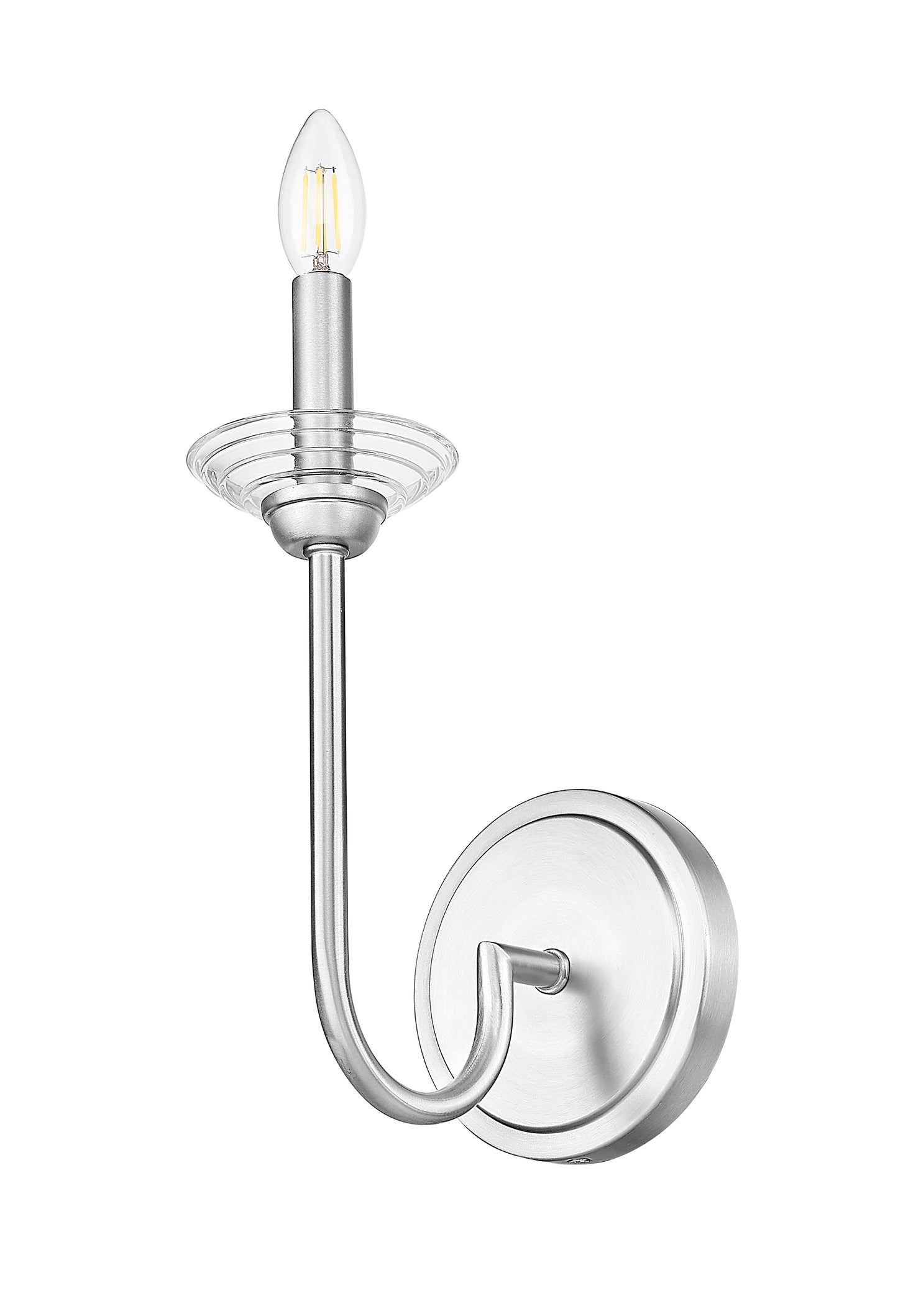 352-1S-BN - Allistair 1 Light Wall 12" Sconce - Brushed Nickel