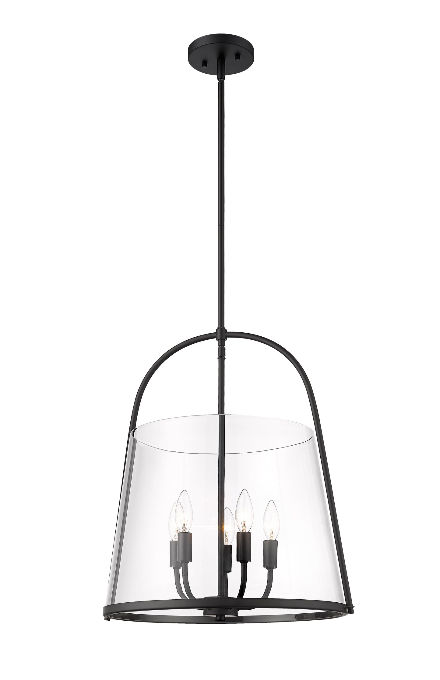 3041P18-MB - Archis 5 Light 18" Pendant - Matte Black