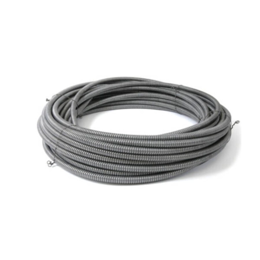 37852 - Drain Cleaning Cable: 3/8 in Dia., 100 ft Lg., Inner Core, Coupling, 2 1/2 in Max. Pipe Dia.