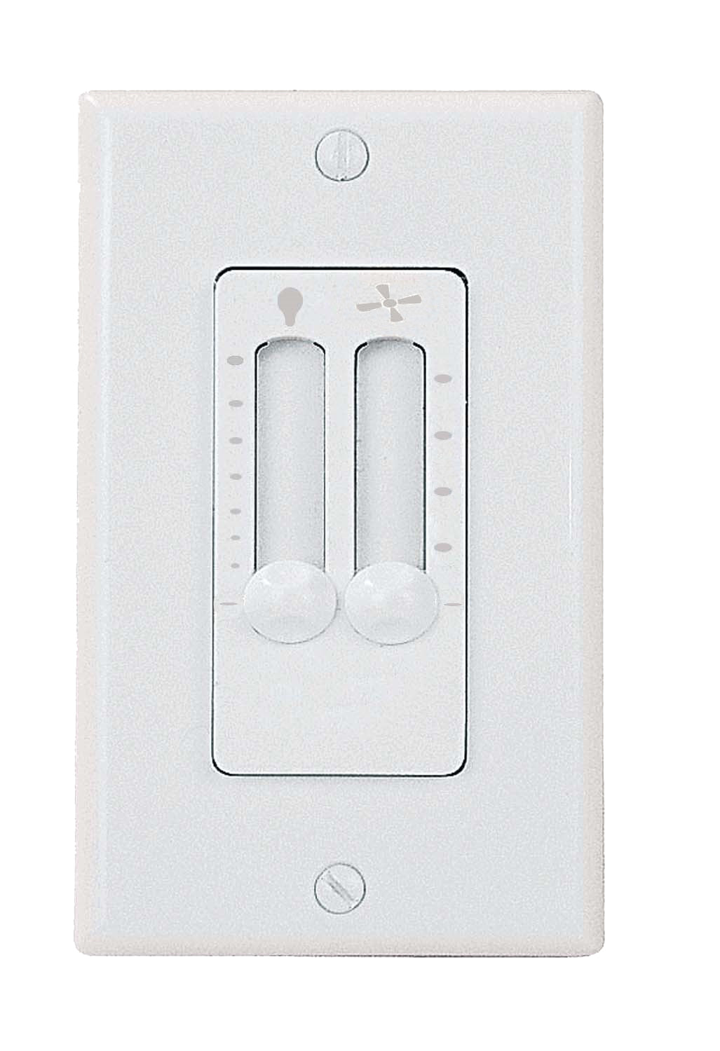 CM-7W-LED - 4 Speed Fan/Full Range Light Control-LED - White