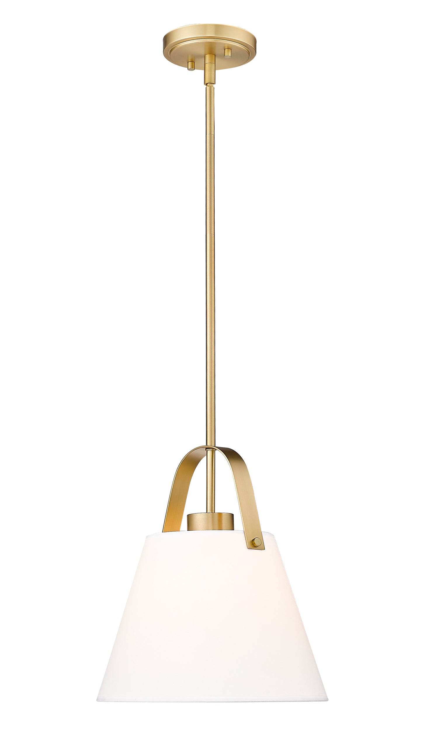 743P12-HBR - Z-Studio 1 Light 12" Pendant - Heritage Brass