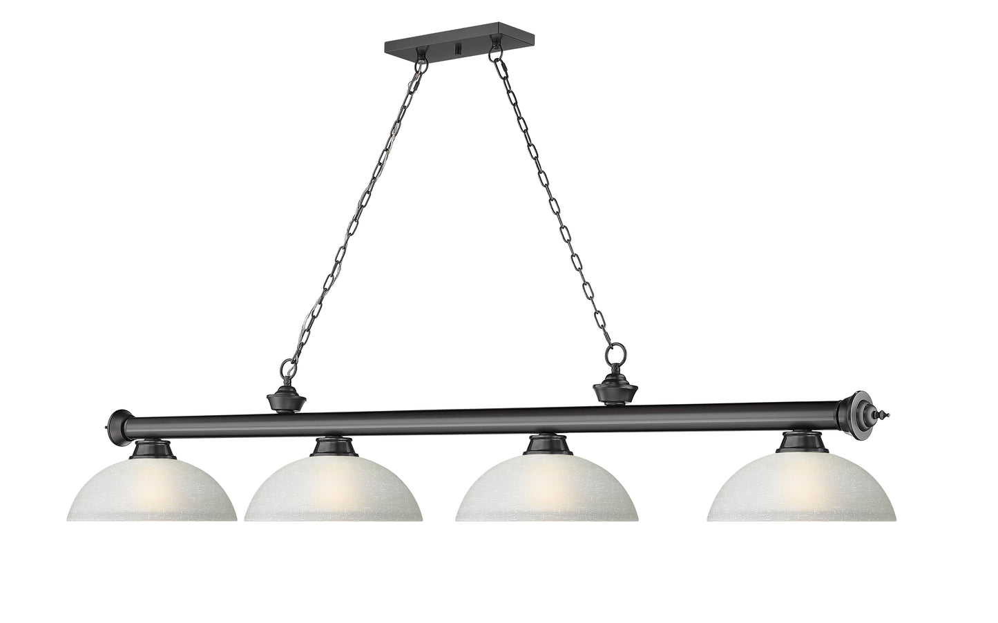 2306-4BP-DWL14 - Cordon 4 Light 81" Billiard - Bronze Plate