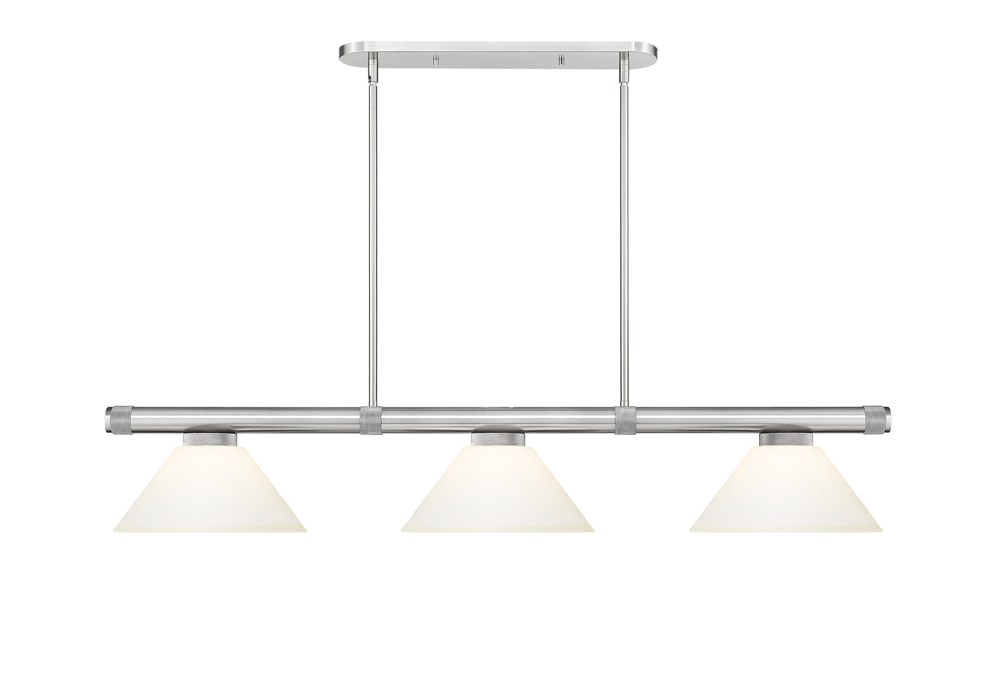 3050-3BN-AMO14 - Vanguard 3 Light 58" Billiard - Brushed Nickel