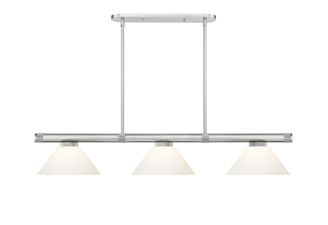 3050-3BN-AMO14 - Vanguard 3 Light 58" Billiard - Brushed Nickel