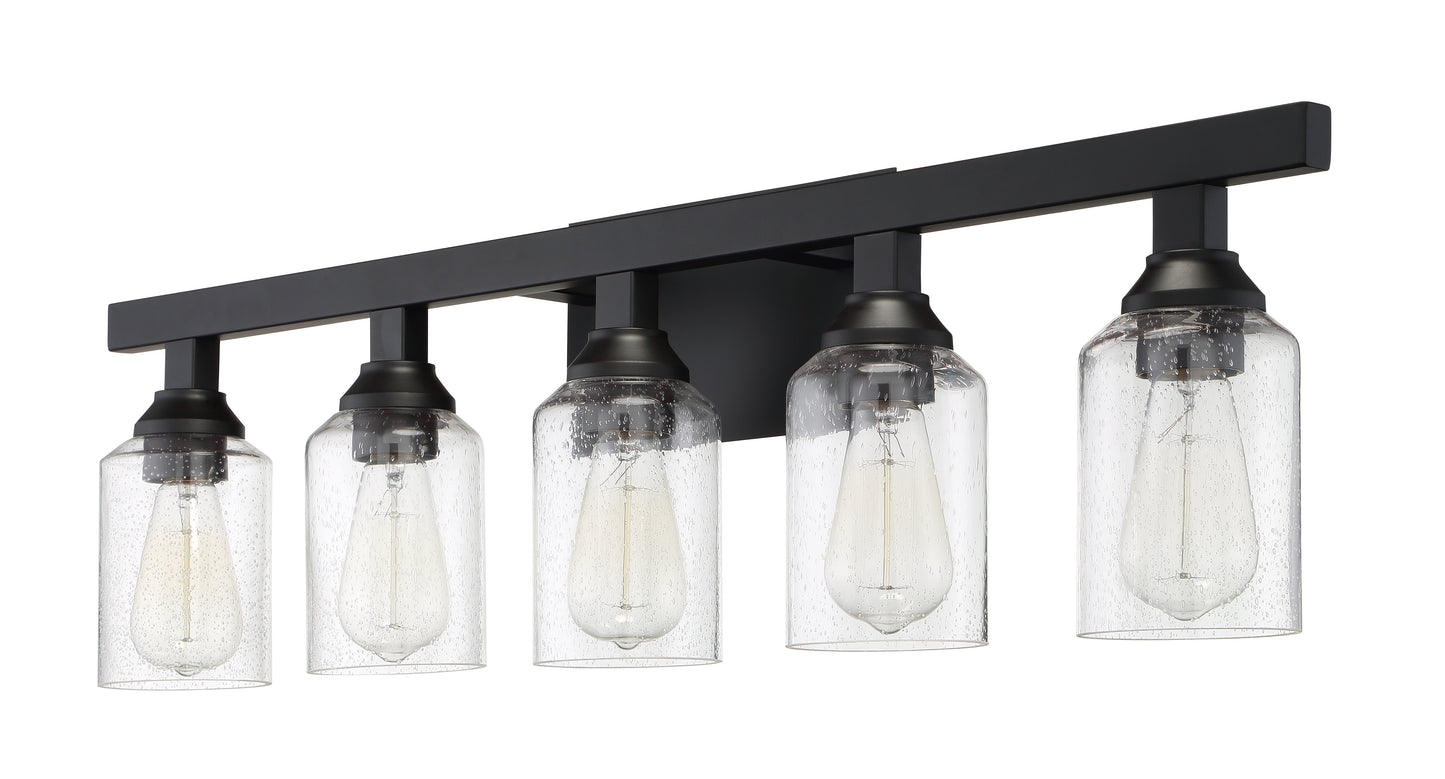 53105-FB - Chicago 5 Light 36" Wide Vanity Light - Flat Black