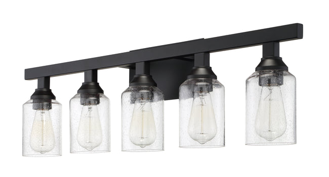 53105-FB - Chicago 5 Light 36" Wide Vanity Light - Flat Black
