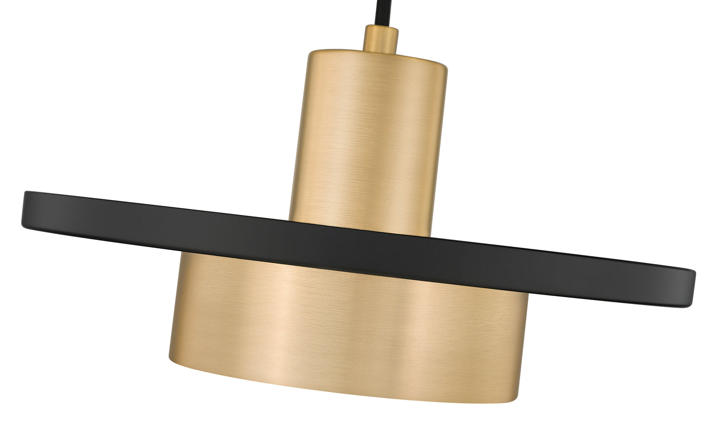 829P12-MB-MGLD-LED - Ludo 1 Light 12" Pendant - Matte Black / Modern Gold