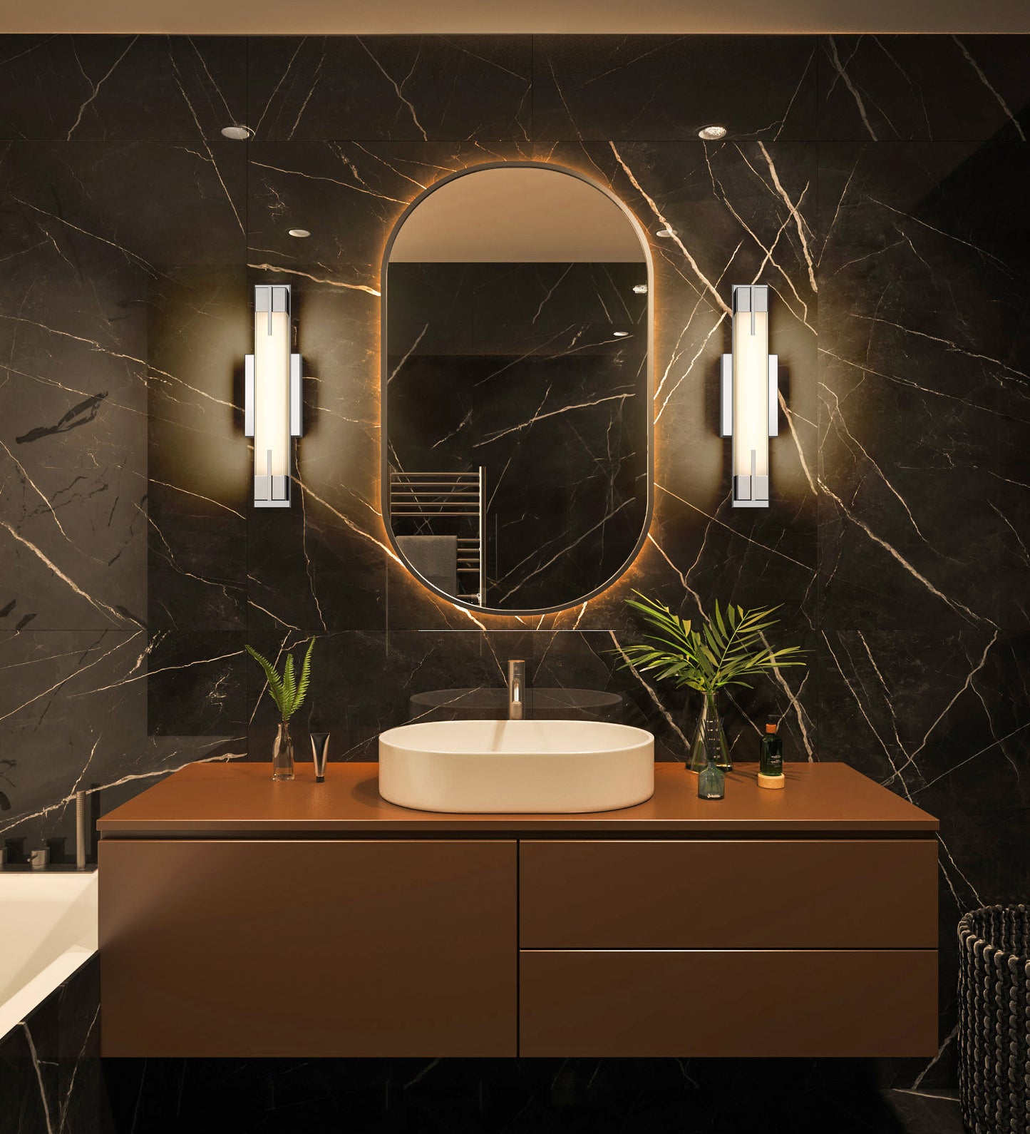 4100-18W-CH-LED - Chase 1 Light 18" Vanity - Chrome