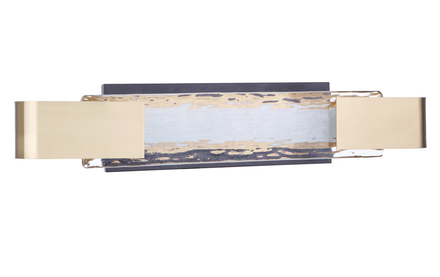 11924FBSB-LED - Harmony 1 Light 24" Wide LED Vanity Light - Flat Black / Satin Brass