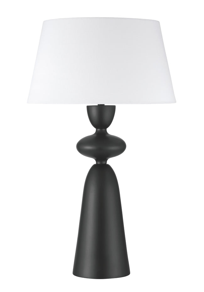 87028FB-T - Misha 1 Light 28" High Table Lamp - Flat Black