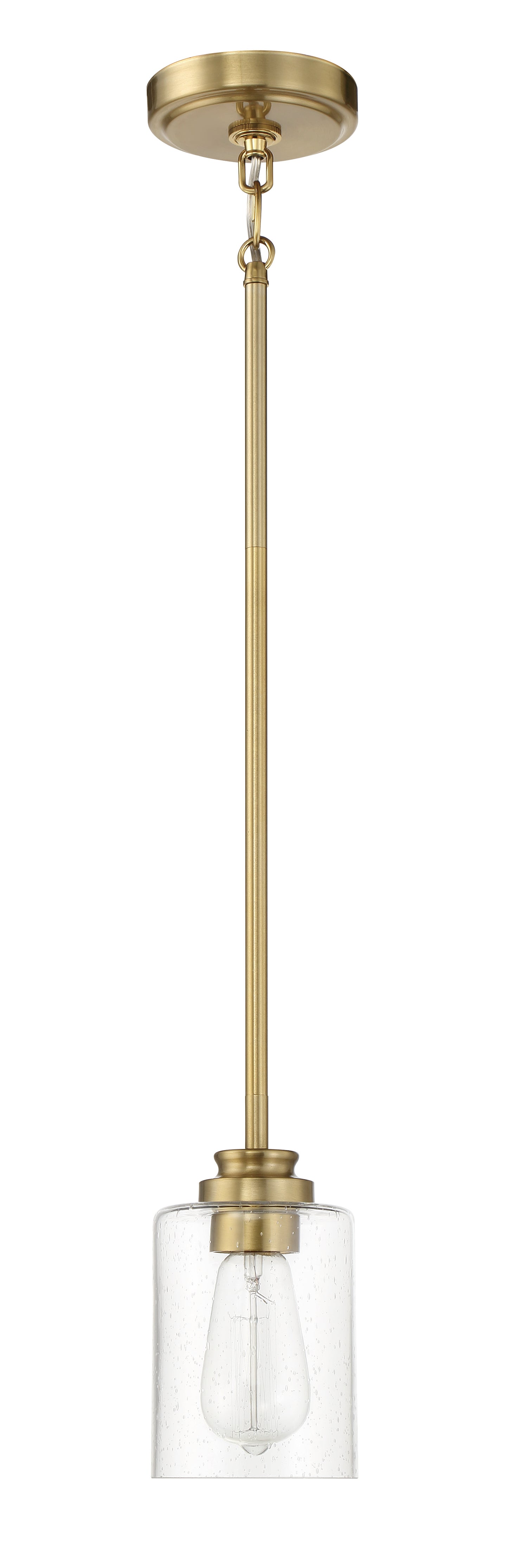 50591-SB - Bolden 1 Light 5" Wide Mini Pendant - Satin Brass