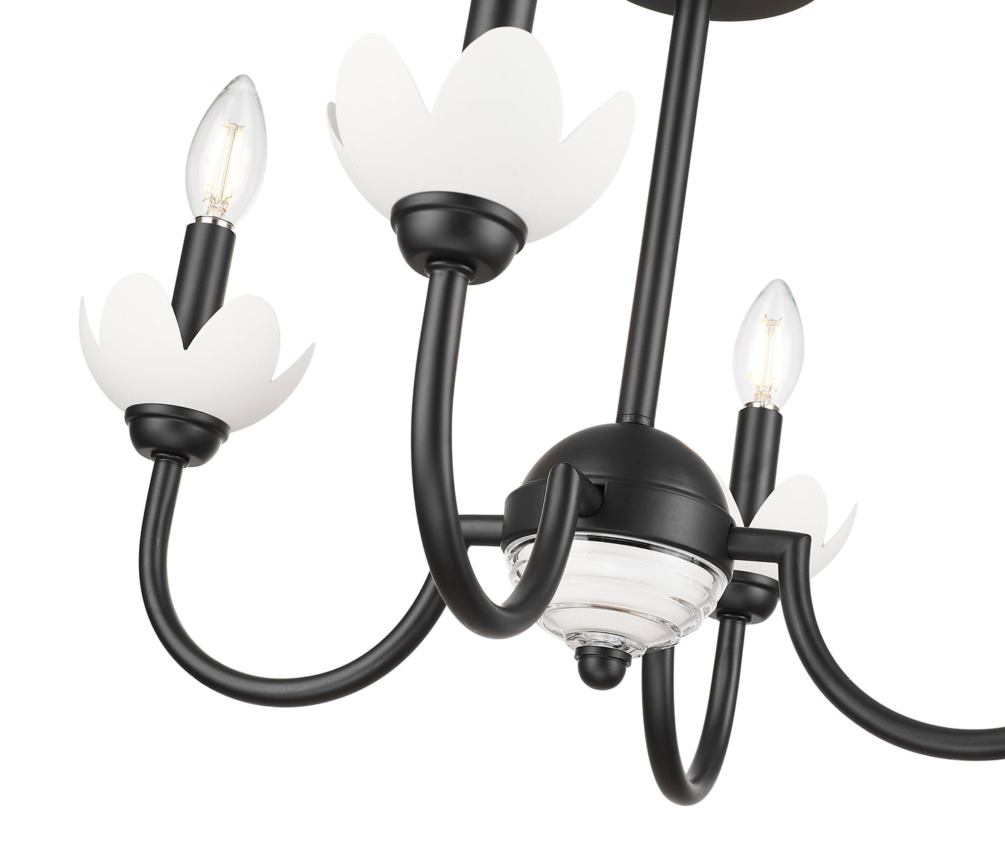 352-4SF-MB - Allistair 4 Light Semi Flush 20" Mount - Matte Black