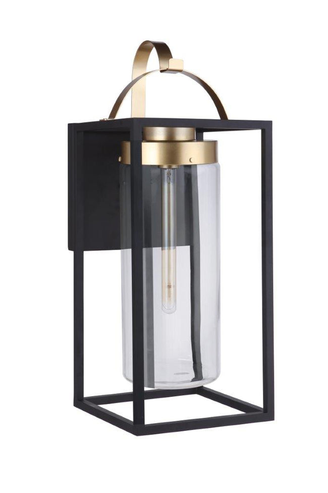 ZA4834-MNSB - Neo 1 Light 28" High Outdoor Wall Lantern - Midnight / Satin Brass