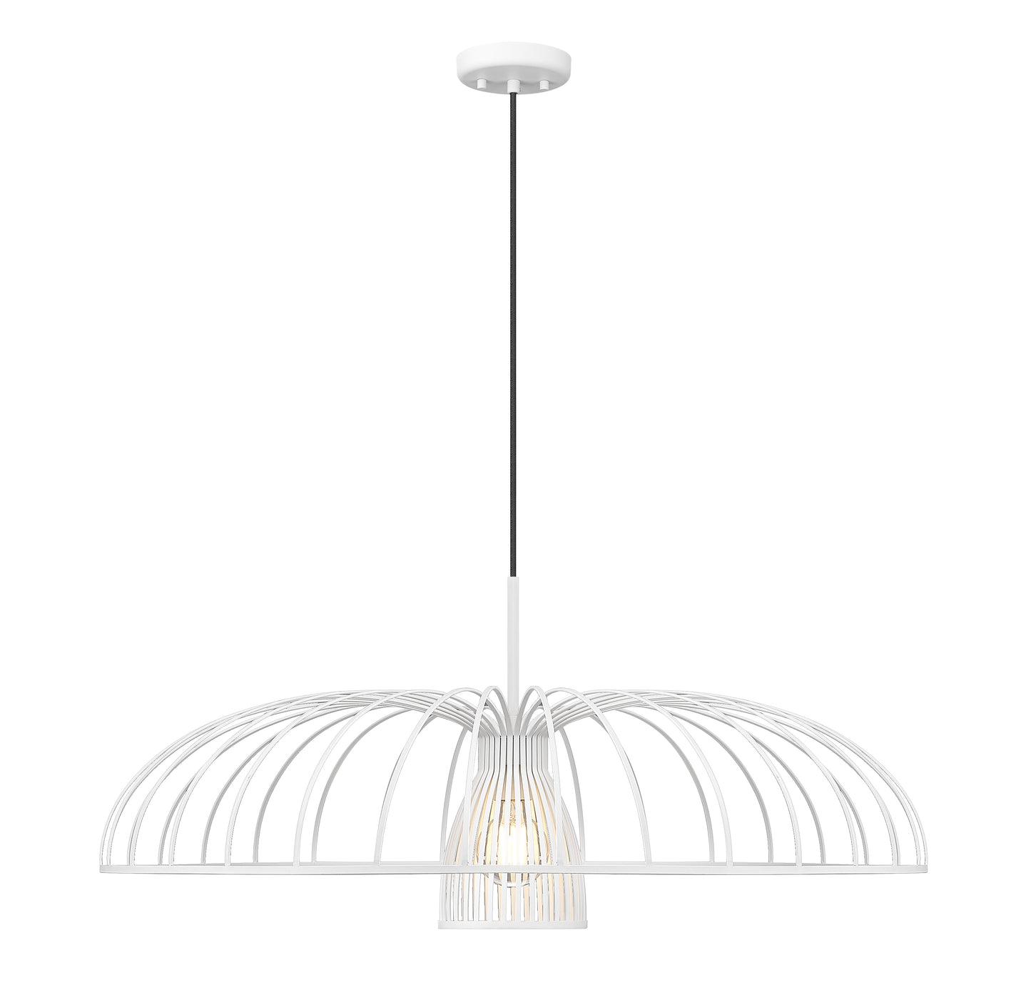 623P35-TXWH - Valencia 1 Light 35" Pendant - Texture White