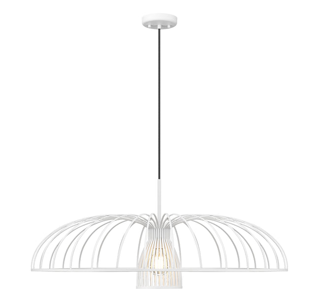 623P35-TXWH - Valencia 1 Light 35" Pendant - Texture White