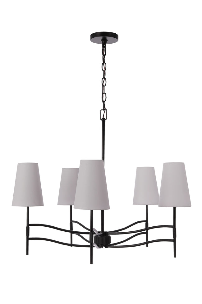 61925-FB - Astor 5 Light 29" Wide Chandelier - Flat Black