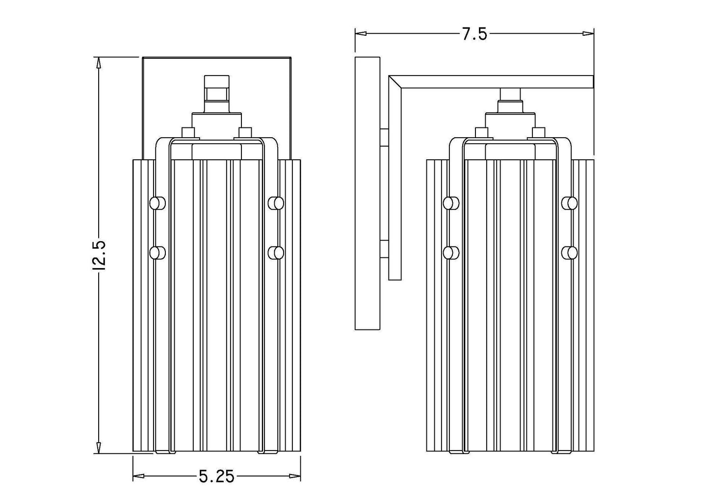 3036-1S-PN - Alverton 1 Light Wall 12" Sconce - Polished Nickel
