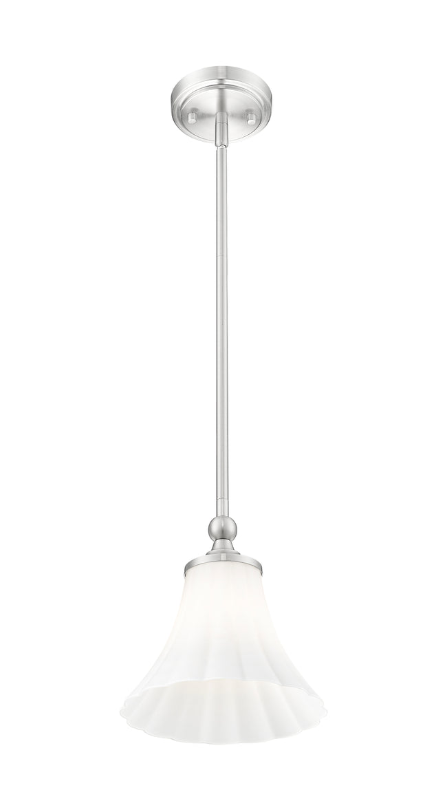 1958P8-BN - Fleur 1 Light 8" Pendant - Brushed Nickel
