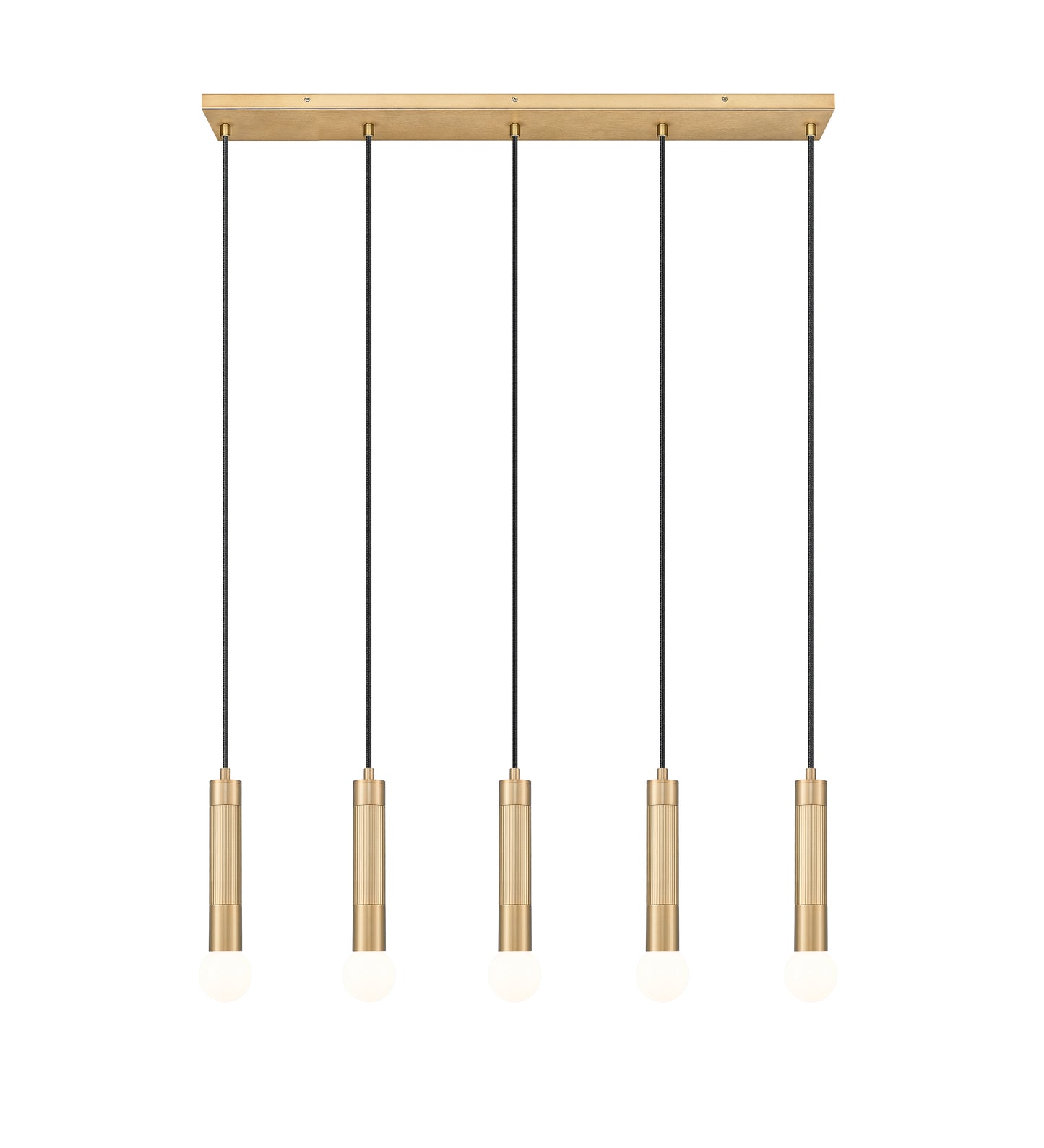1956P-5L-MGLD - Stari 5 Light Linear 42" Chandelier - Modern Gold