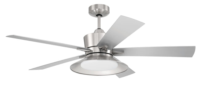 TOP52BNK5 - Topper 52" 5 Blade Indoor Outdoor Ceiling Fan with Light Kit - Brushed Nickel