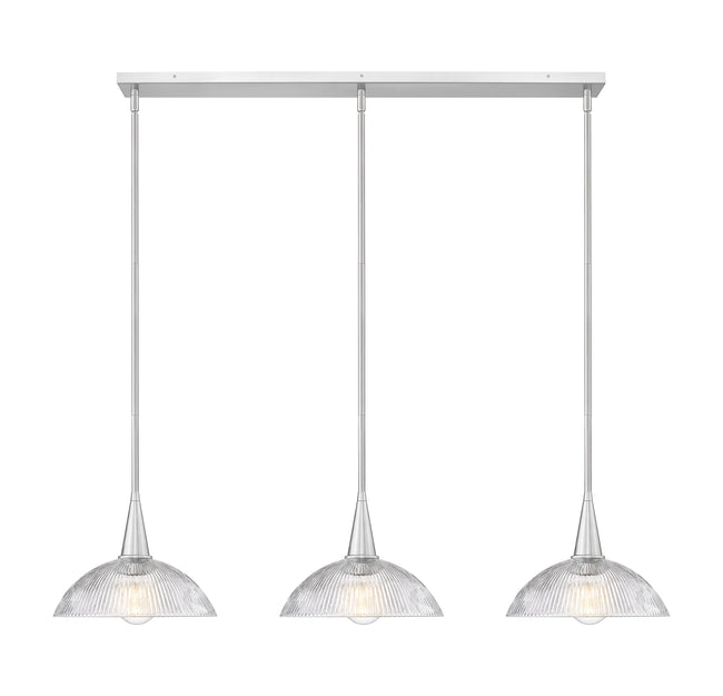 3051P12-3L-BN - Lunelle 3 Light Linear 52" Chandelier - Brushed Nickel
