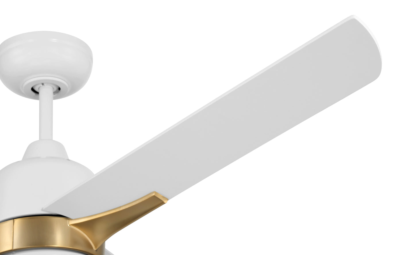 FUL52WSB3 - Fuller 52" 3 Blade Ceiling Fan with Light Kit - White / Satin Brass