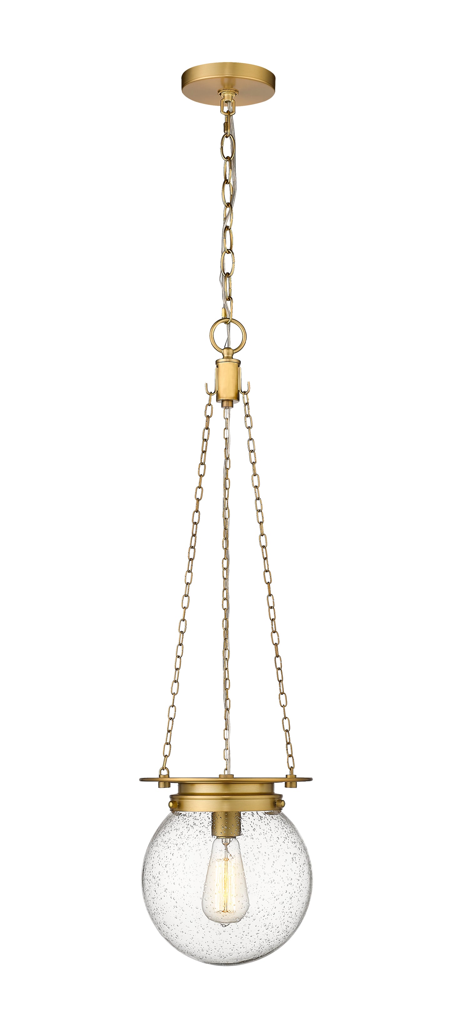 7506P9-HBR - Calhoun 1 Light 9" Pendant - Heritage Brass