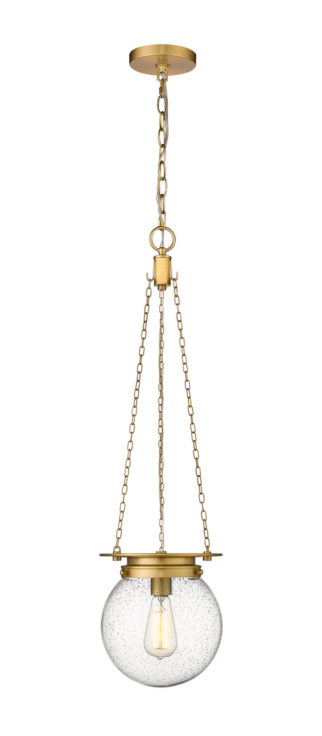 7506P9-HBR - Calhoun 1 Light 9" Pendant - Heritage Brass