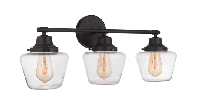 19528FB3 - Essex 3 Light 28" Wide Vanity Light - Flat Black