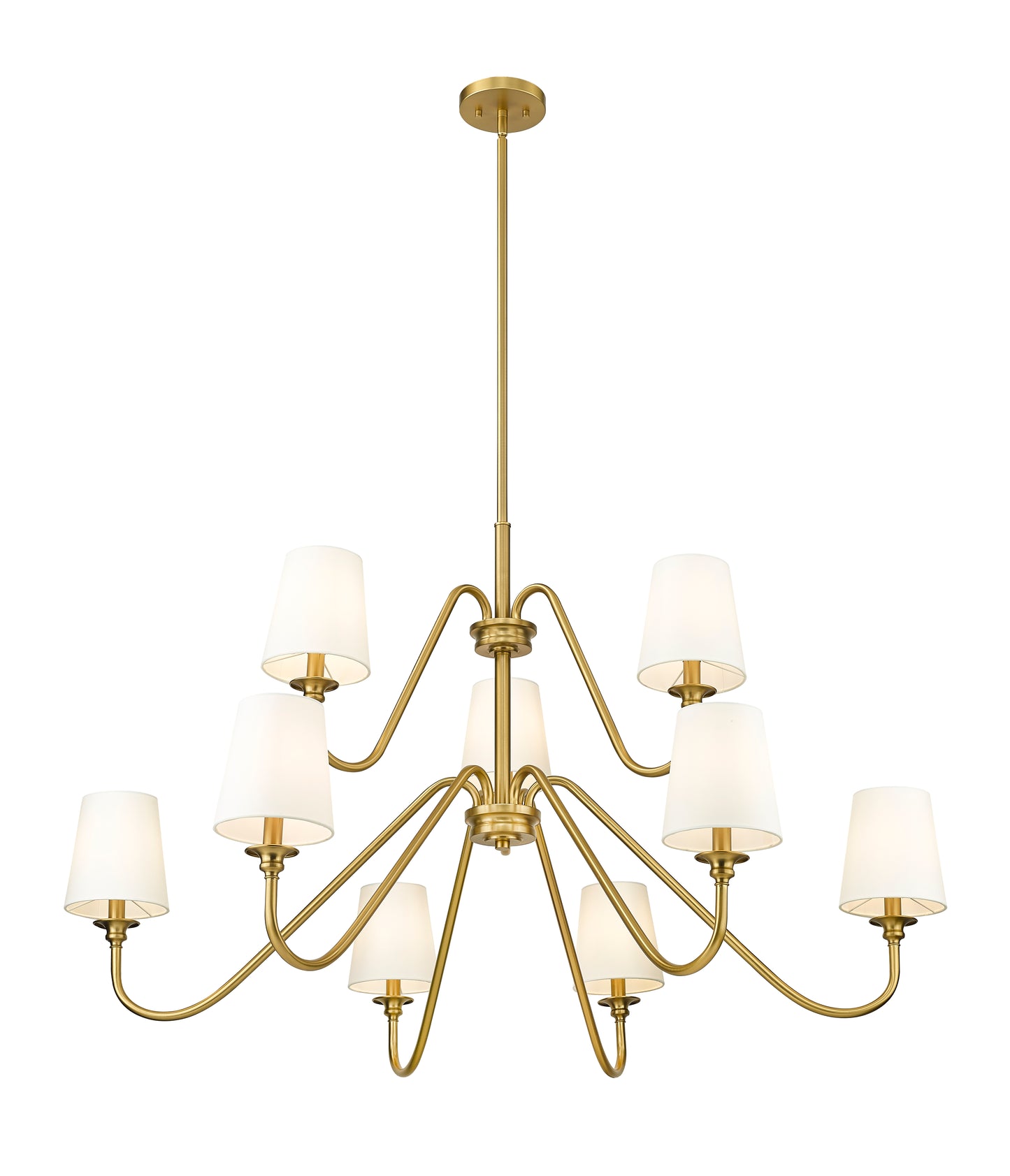 7509-9-46MGLD - Gianna 9 Light 46" Chandelier - Modern Gold