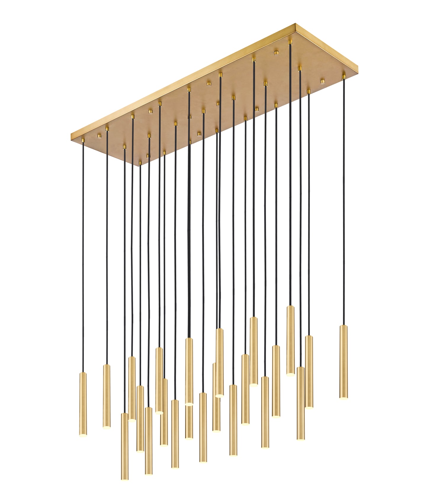 919MP12-23L-MGLD-LED - Forest 23 Light Linear 54" Chandelier - Modern Gold