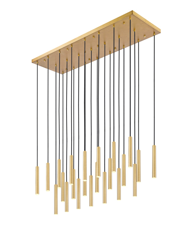 919MP12-23L-MGLD-LED - Forest 23 Light Linear 54" Chandelier - Modern Gold