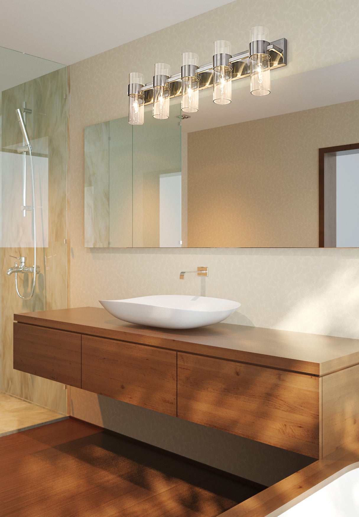 343-5V-BN - Lawson 5 Light 38" Vanity - Brushed Nickel